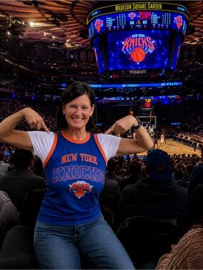 New York Knicks Blue and Orange Fan Jersey